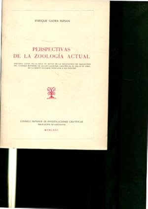 Imagen del vendedor de PERSPECTIVAS DE LA ZOOLOGIA ACTUAL. a la venta por Libros Ambig