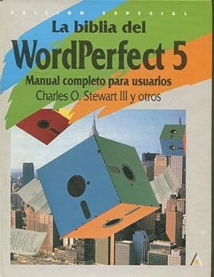 Imagen del vendedor de LA BIBLIA DEL WORDPERFECT 5. MANUAL COMPLETO PARA USUARIOS. a la venta por Libros Ambig