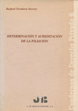 Image du vendeur pour Determinacin y acreditacin de la filiacin mis en vente par Libros Ambig