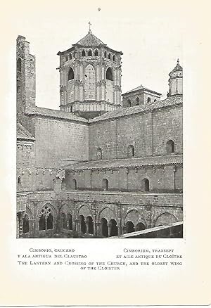 Seller image for Lamina 574: MONASTERIO DE POBLET. Cimborio crucero y ala antigua del claustro for sale by EL BOLETIN