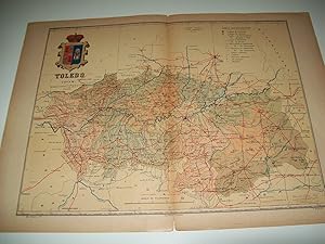 Seller image for Mapa de la provincia de Toledo. 1902. Firmado por Benito Chias for sale by EL BOLETIN