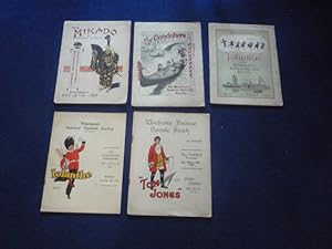 Collection of 5 Theatre Programmes (Iolanthe 1928, Tom Jones 1938, The Gondoliers 1930, The Mikad...