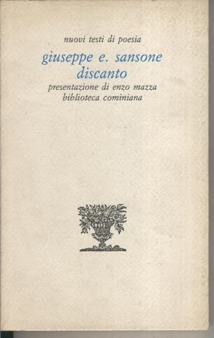 Imagen del vendedor de Discanto: presentazione di enzo mazza biblioteca cominiana a la venta por El Boletin