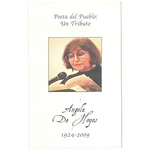 Bild des Verkufers fr Poeta del pueblo: Un tributo. Angela de Hoyos, 1924-2009 zum Verkauf von Downtown Brown Books