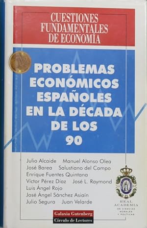 Immagine del venditore per Problemas econmicos espaoles en la dcada de los 90 venduto da Librera Alonso Quijano