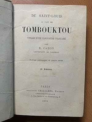 De Saint-Louis au port de Tombouktou - Voyage d'une canonnière française