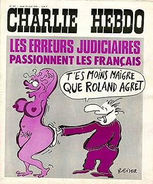 "CHARLIE HEBDO N°285 du 29/4/1976" REISER : T'ES MOINS MAIGRE QUE ROLAND AGRET