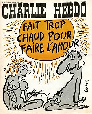 "CHARLIE HEBDO N°295 du 8/7/1976" REISER : FAIT TROP CHAUD POUR FAIRE L'AMOUR