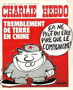 "CHARLIE HEBDO N°299 du 5/8/1976" REISER : TREMBLEMENT DE TERRE EN CHINE