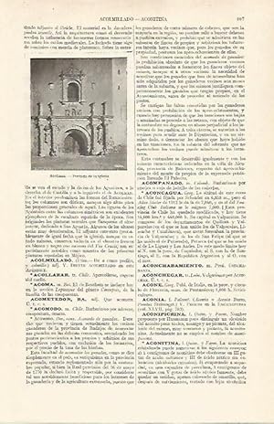 Seller image for LAMINA ESPASA 19005: Iglesia de Acolman Mexico for sale by EL BOLETIN