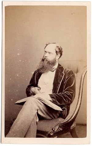 A carte de visite with a seated portrait of Haigh.