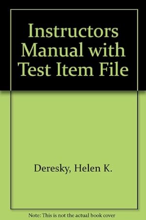 Imagen del vendedor de Instructors Manual with Test Item File a la venta por WeBuyBooks