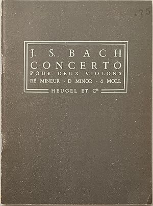 Bild des Verkufers fr Concerto pour 2 Violons re Mineur - D Minor - d Moll / P.H. 74 zum Verkauf von Reilly Books
