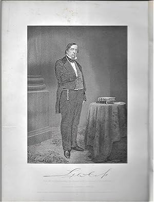 Seller image for Lewis Cass, Steel Engraved Portrait, with Facsimile Signature for sale by Legacy Books II