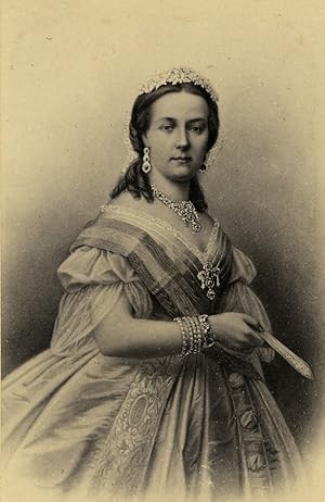 Belgian Queen Marie Henriette of Austria Portrait Old CDV photo Neurdein 1870