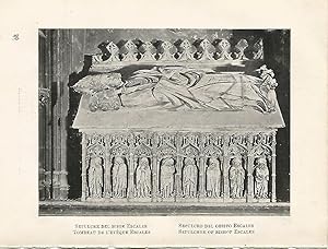 Imagen del vendedor de Lamina 1063: CATEDRAL DE BARCELONA. Sepulcro del obispo Escales a la venta por EL BOLETIN