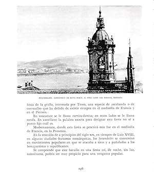 Bild des Verkufers fr LAMINA 6192: Fuenterrabia campanaria ade Santa Maria y Hendaya zum Verkauf von EL BOLETIN
