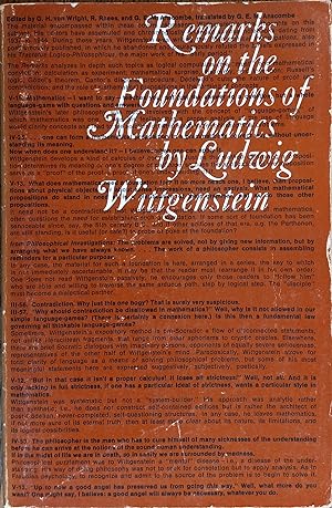 Imagen del vendedor de Remarks on the Foundations of Mathematics / Bermerkungen Uber Die Grundlagen Der Mathematik a la venta por The Book House, Inc.  - St. Louis