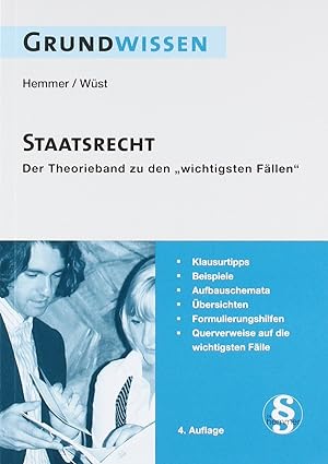 Imagen del vendedor de Grundwissen Staatsrecht (Skripten - ffentliches Recht) a la venta por mediafritze