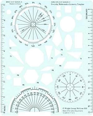 Imagen del vendedor de Everyday Mathematics 4, Grades 4-6, Geometry Template (Hardcover) a la venta por CitiRetail