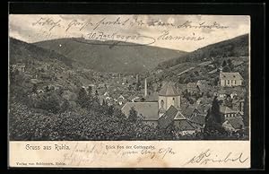 Bild des Verkufers fr Ansichtskarte Ruhla, Blick von der Gottesgabe auf die Stadt zum Verkauf von Bartko-Reher