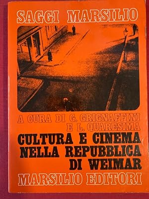 Bild des Verkufers fr Cultura e Cinema nella Repubblica di Weimar. zum Verkauf von Plurabelle Books Ltd