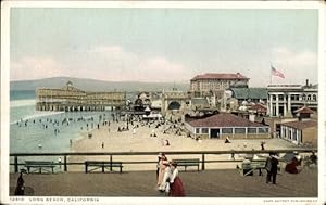 Bild des Verkufers fr Ansichtskarte / Postkarte Long Beach Kalifornien USA, Pier und Vergngung zum Verkauf von akpool GmbH