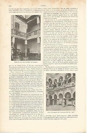 Imagen del vendedor de LAMINA ESPASA 2353: Patio de casa mudejar de Granada y patio del palacio del Gobierno Civil de Argel a la venta por EL BOLETIN