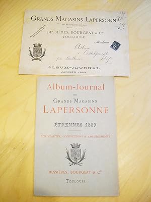 Album Journal des Grands Magasins Lapersonne (Midica actuel) Toulouse Étrennes 1889 Nouveautés, c...