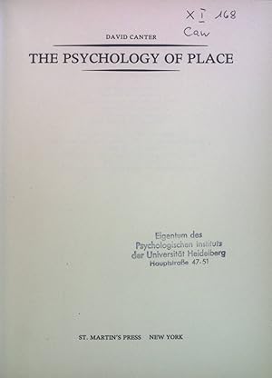 Bild des Verkufers fr The Psychology of Place. zum Verkauf von books4less (Versandantiquariat Petra Gros GmbH & Co. KG)