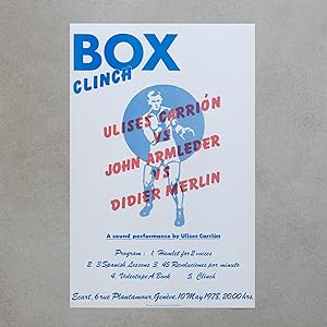Immagine del venditore per Box clinch: A Sound Performance by Ulises Carrion venduto da Studio Bruno Tonini / Tonini Editore