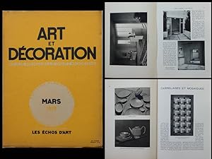 ART ET DECORATION MARS 1932 ROBERT LALLEMANT, EUGENE OKOLOW, ANDRE BALLET