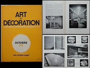 ART ET DECORATION OCTOBRE 1932 CHAMPLAIN, CHEMINEE, VERRE, CHAREAU, JEANNIN