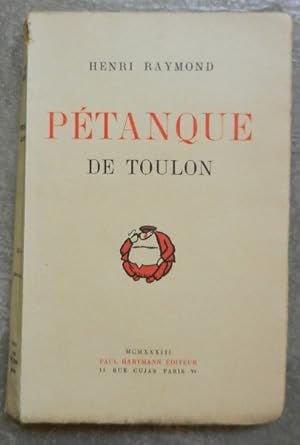 Imagen del vendedor de Ptanque de Toulon. a la venta por Librairie les mains dans les poches