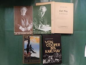 Sammlung von 4 Büchern + 1 zu völkerkundlichen Reise- und Abenteuerroman vom/zum Autor Karl May