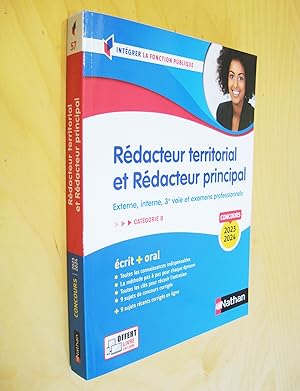 Rédacteur territorial et rédacteur principal Concours 2023 2024 écrit + oral