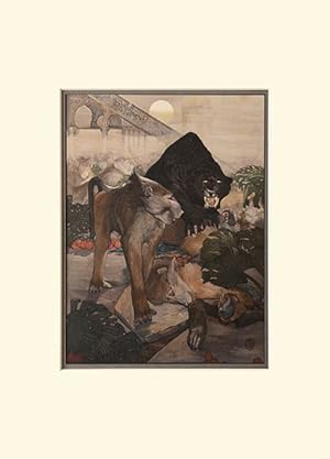 Seller image for Monkey Fight. From The Jungle Book by Rudyard Kipling. for sale by Peter Harrington.  ABA/ ILAB.