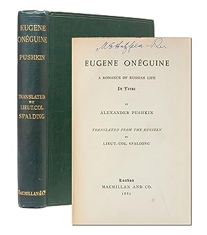 Imagen del vendedor de Eugene Oneguine [Onegin]: A Romance of Russian Life in Verse a la venta por Whitmore Rare Books, Inc. -- ABAA, ILAB