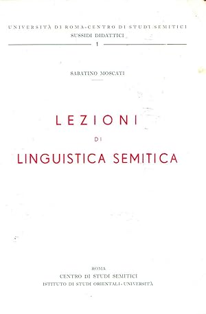 Lezioni di Linguistica Semitica