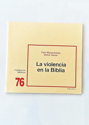 Seller image for LA VIOLENCIA EN LA BIBLIA. Cuadernos bblicos 75 for sale by Libros con Vidas