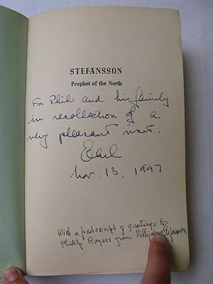 Image du vendeur pour STEFANSSON: PROPHET OF THE NORTH (Signed by Author & Stefansson). mis en vente par Polar Books