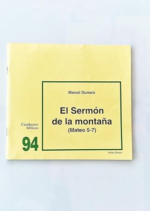 EL SERMÓN DE LA MONTAÑA ( Mateo 5-7 ). Cuadernos Bíblicos 105