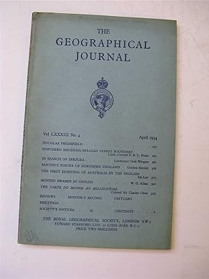 THE GEOGRAPHICAL JOURNAL, VOL LXXXIII No 4, April 1934.