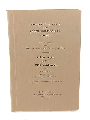 Geologische Karte von Baden-Württemberg (1:25000): Erläuterungen zum Blatt 7918 Spaichingen. (Her...