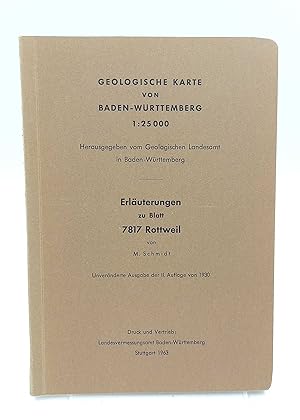 Geologische Karte von Baden-Württemberg 1:25000: Erläuterungen zu Blatt 7817 Rottweil.