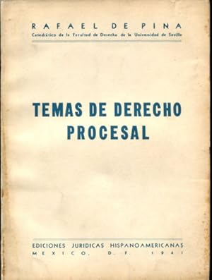 Imagen del vendedor de TEMAS DE DERECHO PROCESAL. a la venta por Libros Ambig