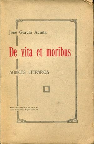 Imagen del vendedor de DE VITA ET MORIBUS. a la venta por Libros Ambig