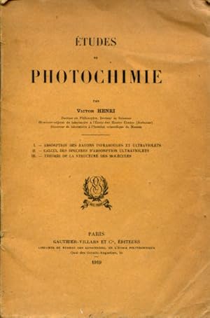 ETUDES DE PHOTOCHIMIE.