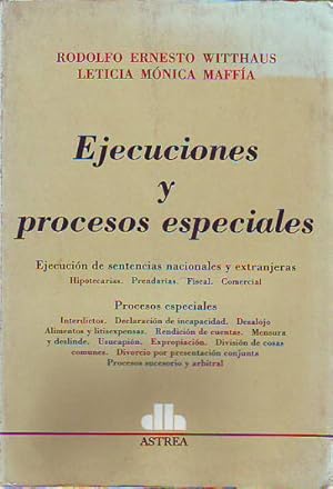 Seller image for EJECUCIONES Y PROCESOS ESPECIALES. EJECUCION DE SENTENCIAS NACIONALES Y EXTRANJERAS. for sale by Libros Ambig