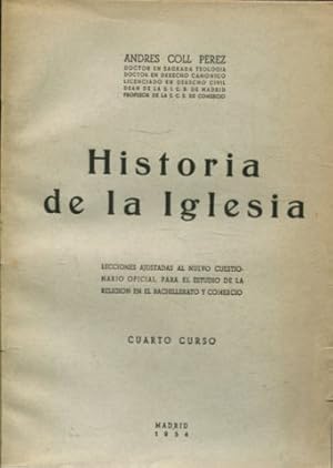 Imagen del vendedor de HISTORIA DE LA IGLESIA. CUARTO CURSO. a la venta por Libros Ambig